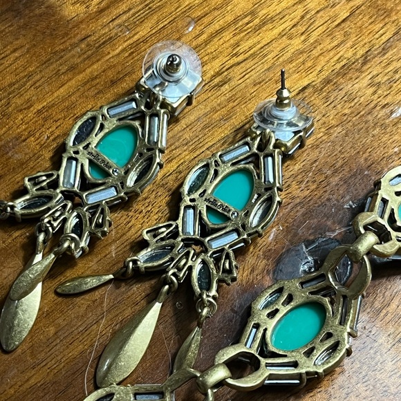 Stella & Dot Turquoise blue green and Lime Earrings with matching bracelet - Picture 8 of 8